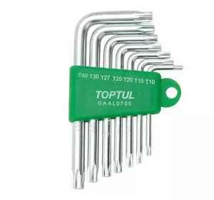 Набор ключей TORX Г-обр. TOPTUL T10-T40 7ед. GAAL0705