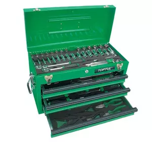 Ящик с набором инструментов для автосервиса TOPTUL 3 секции 82 ед. GCAZ0016